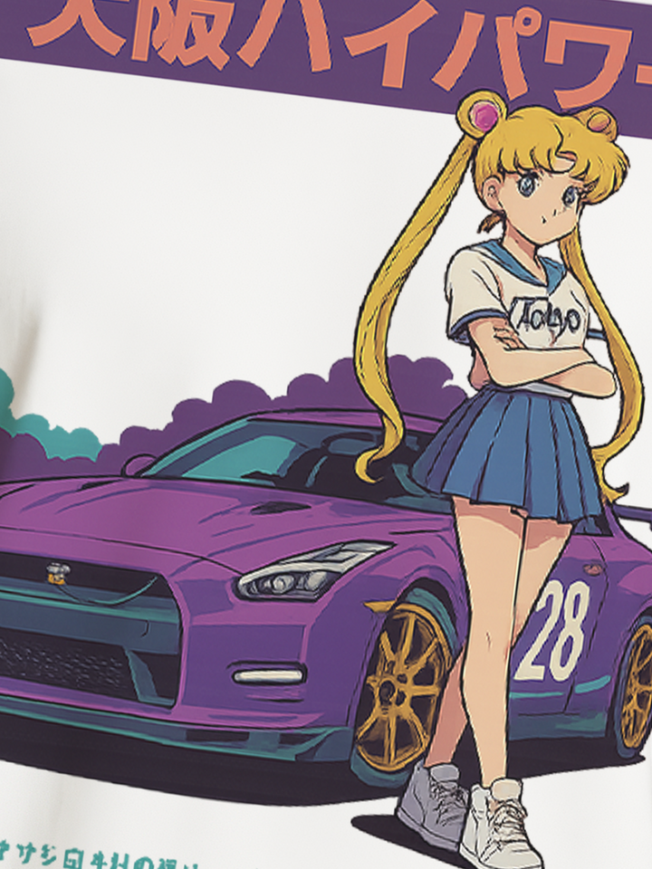 Anime Girl Nissan GTR35 | T-Shirt